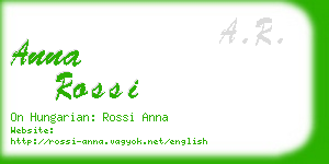 anna rossi business card